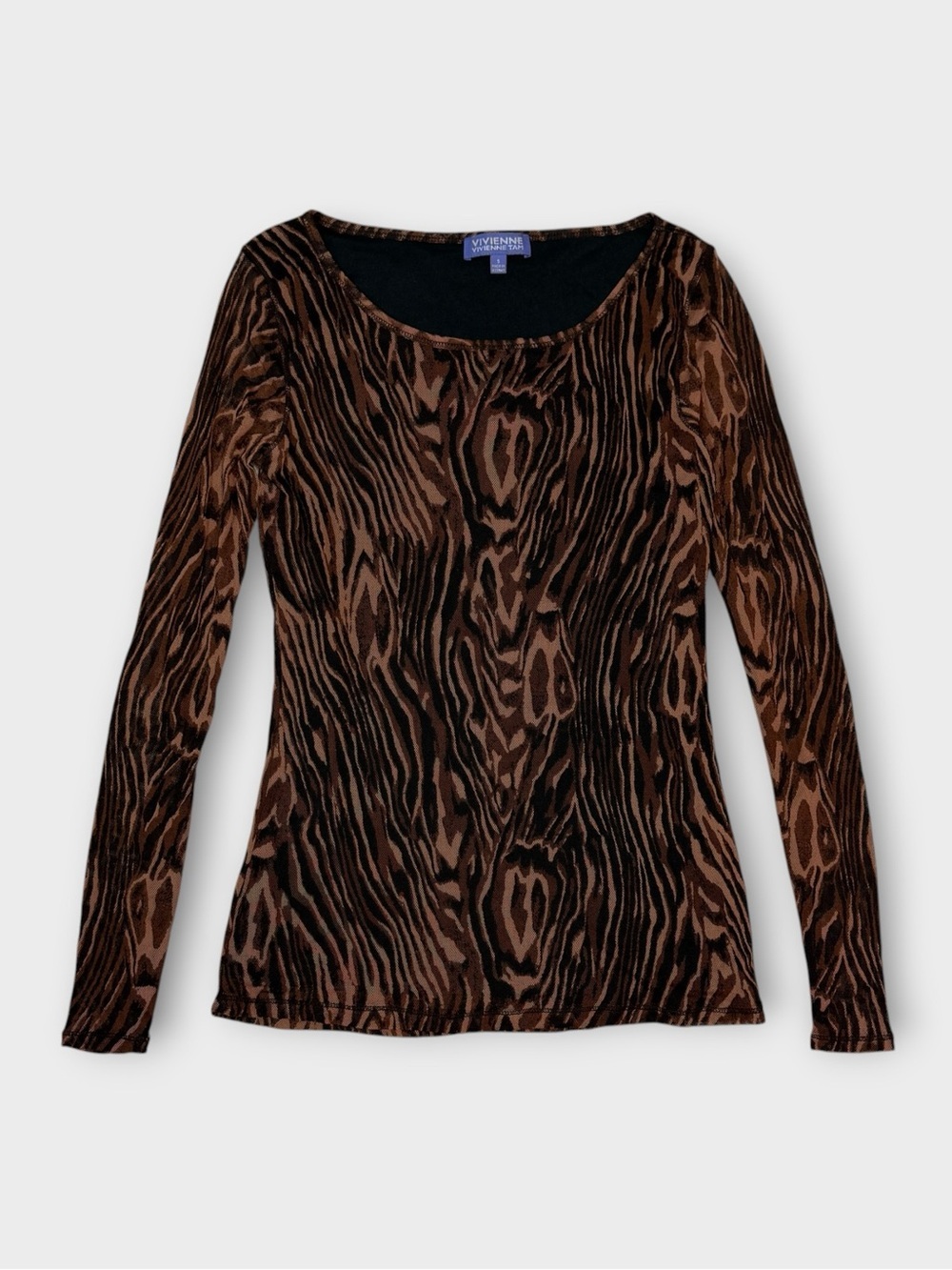 Vivienne Vivienne Tam Tiger Print Mesh Top